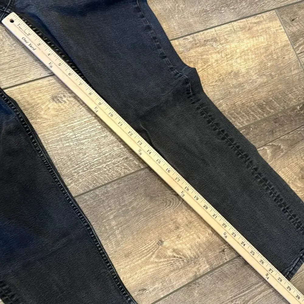Levi's Men's 502 Taper Fit Jeans Black Wash Size 34x32